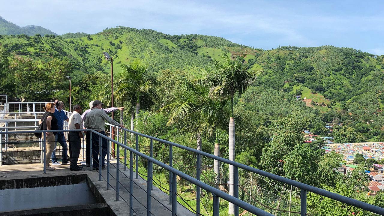 Tetra Tech's MCC project team looks over the Timor-Leste coastline