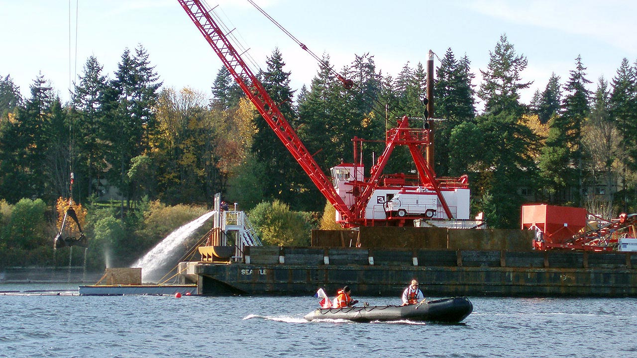 View of U.S. Navy Jackson Park, Washington state, the site of a Tetra Tech pilot study