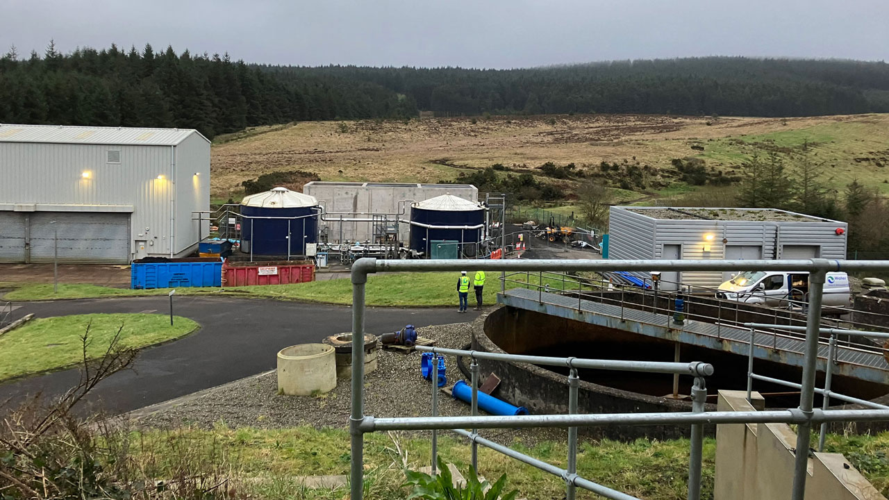 Sludge tanks in Altnahinch, Northern Ireland